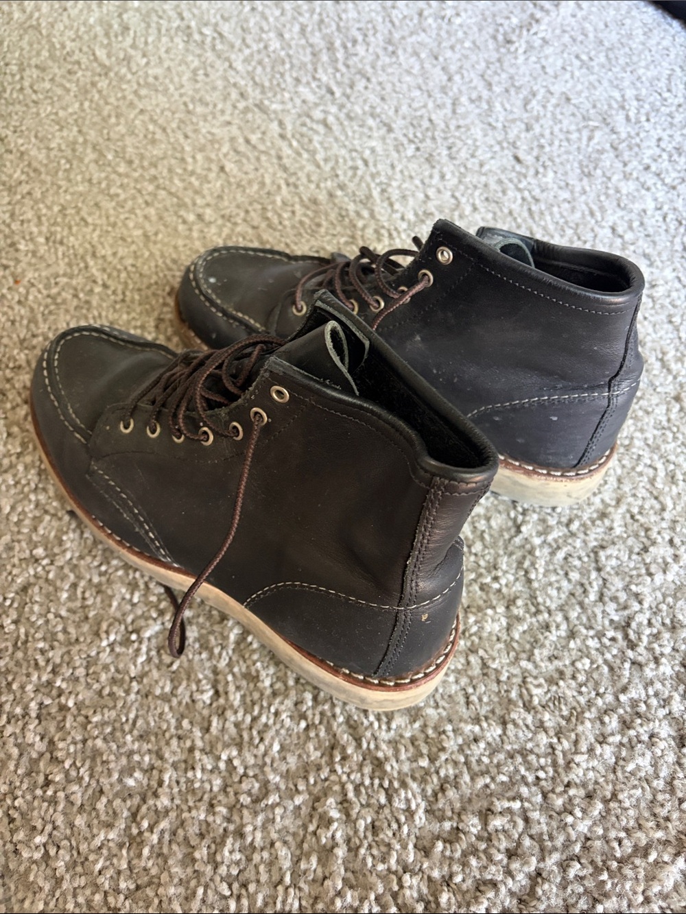 Red Wing Shoes Black Lace Up Boots - Picture 4 of 6